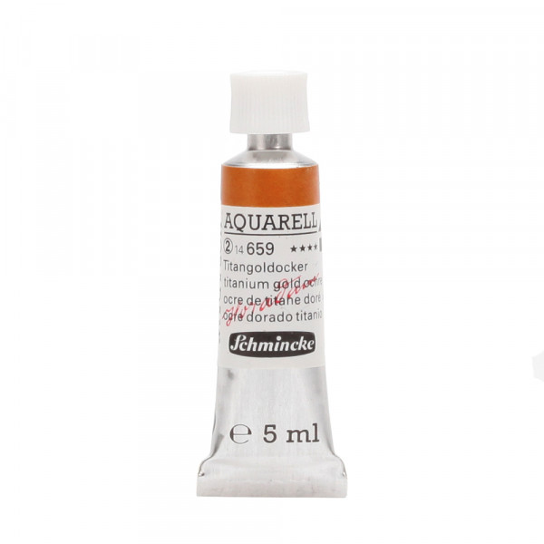 Peinture aquarelle Horadam 5 ml extra-fine 659 - Ocre de titane doré