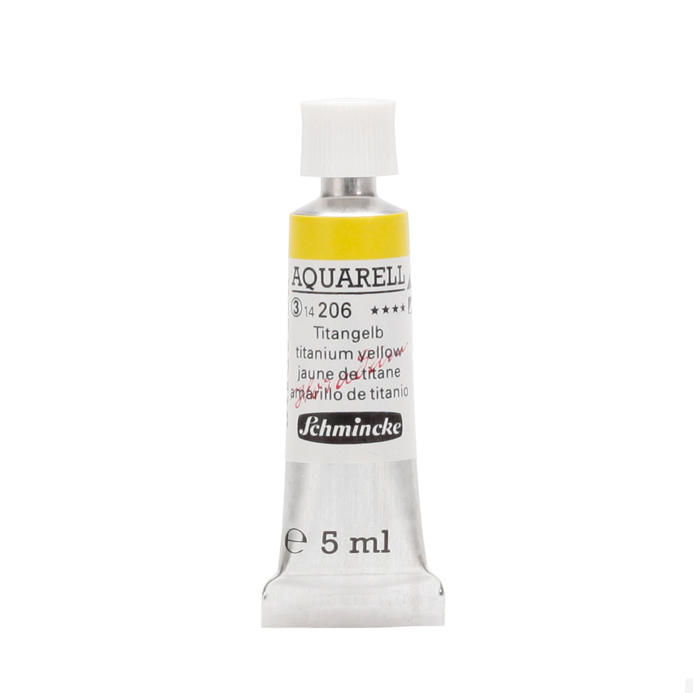 Peinture aquarelle Horadam 5 ml extra-fine 206 - Jaune de titane