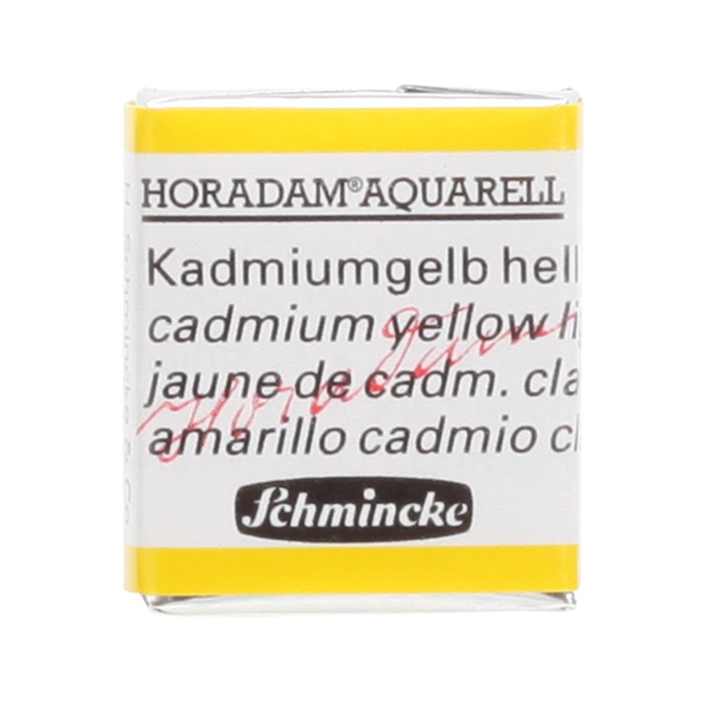 Peinture aquarelle Horadam demi-godet extra-fine 224 - Jaune de cadmium clair