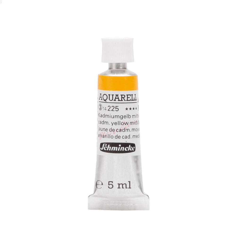 Peinture aquarelle Horadam 5 ml extra-fine 225 - Jaune de cadmium moyen