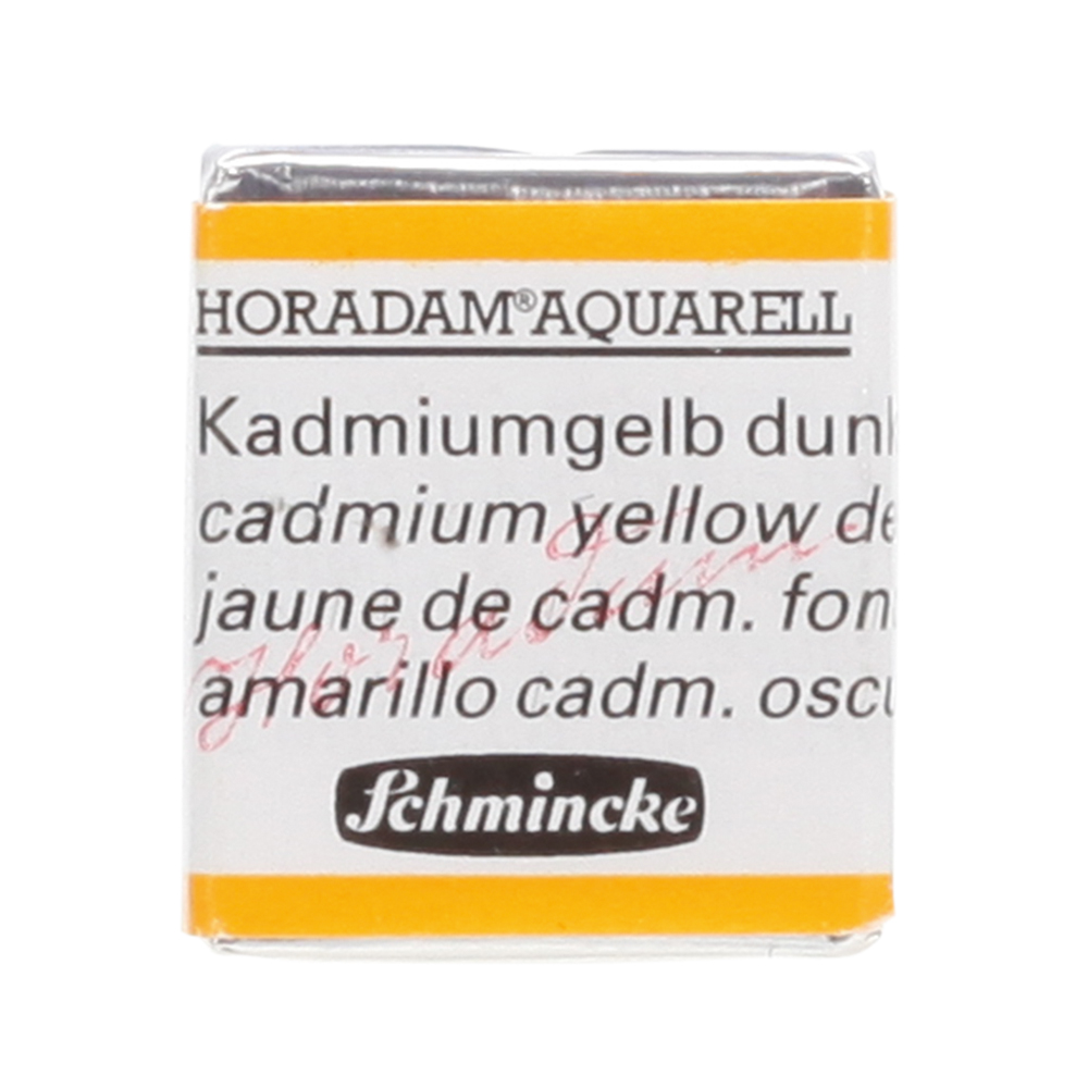 Peinture aquarelle Horadam demi-godet extra-fine 226 - Jaune de cadmium foncé