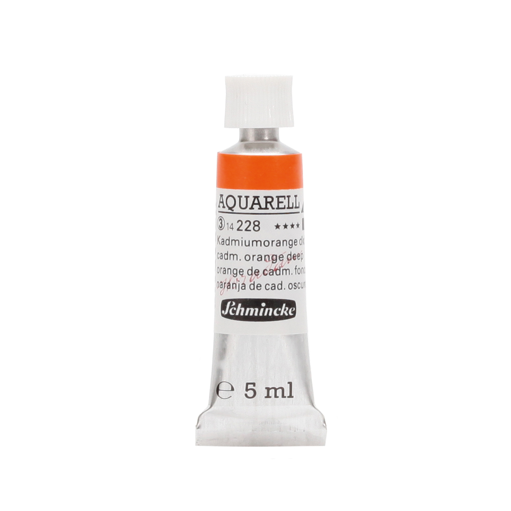 Peinture aquarelle Horadam 5 ml extra-fine 228 - Orange de cadmium foncé