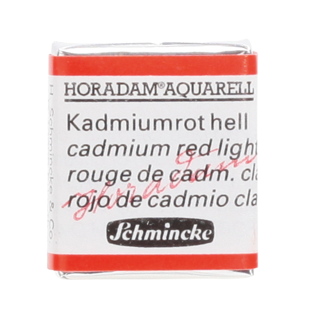 Peinture aquarelle Horadam demi-godet extra-fine 349 - Rouge de cadmium clair