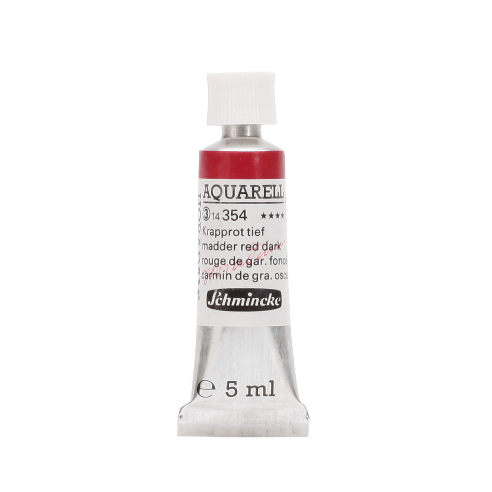 Peinture aquarelle Horadam 5 ml extra-fine 354 - Rouge de garance foncé