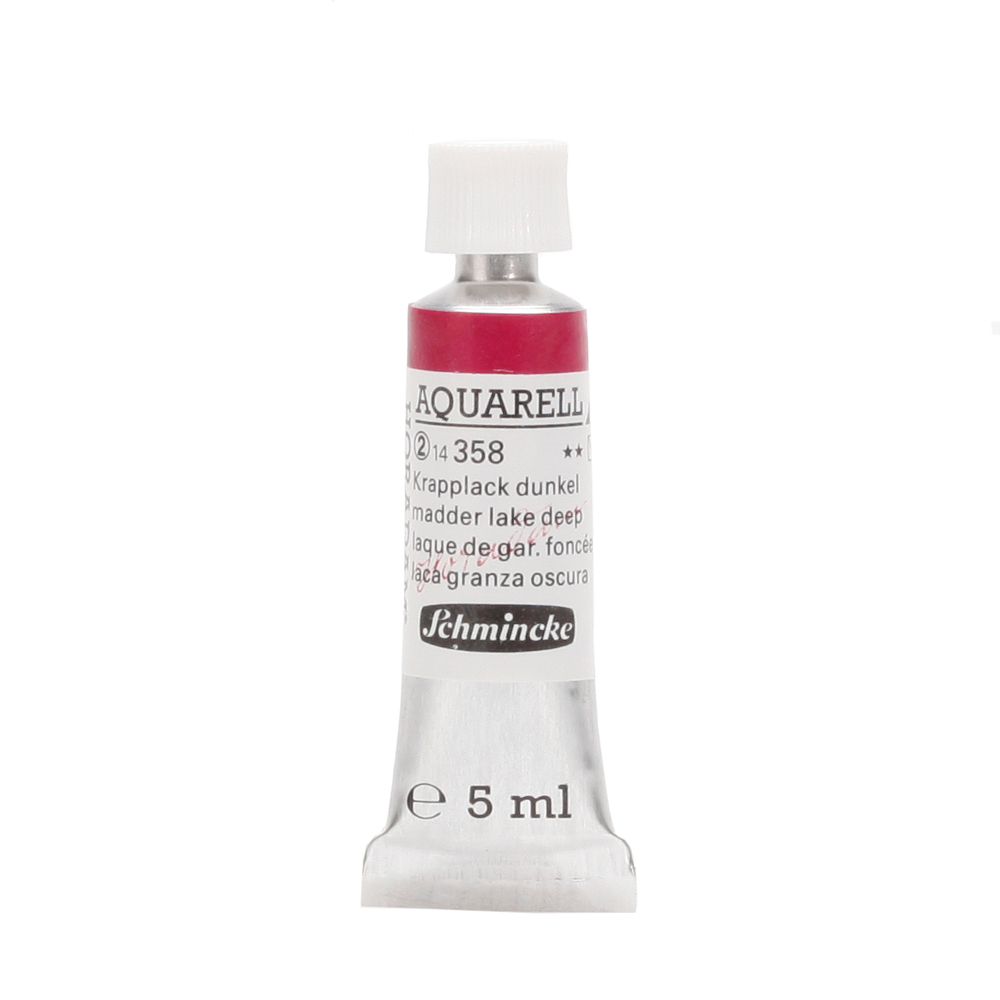 Peinture aquarelle Horadam 5 ml extra-fine 358 - Laque de garance foncée