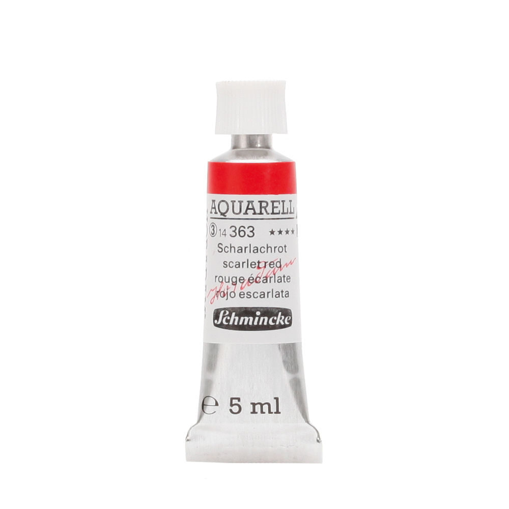 Peinture aquarelle Horadam 5 ml extra-fine 363 - Rouge écarlate