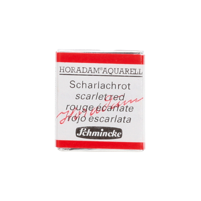 Peinture aquarelle Horadam demi-godet extra-fine 363 - Rouge écarlate