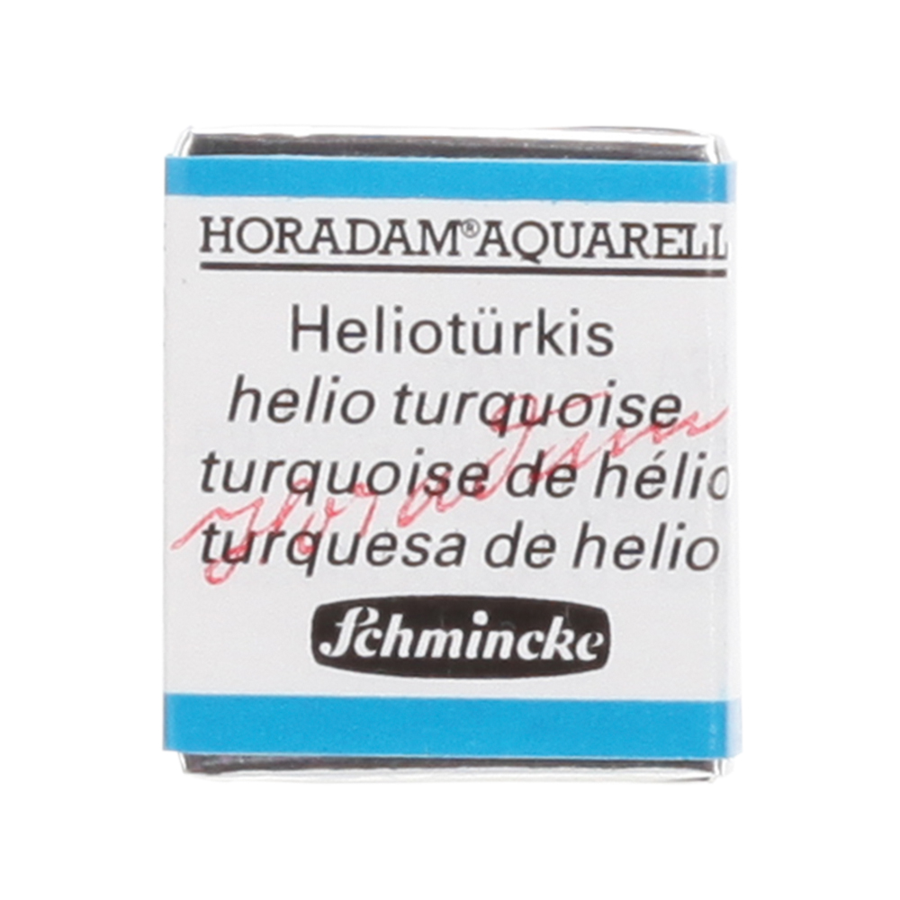 Peinture aquarelle Horadam demi-godet extra-fine 475 - Turquoise hélio