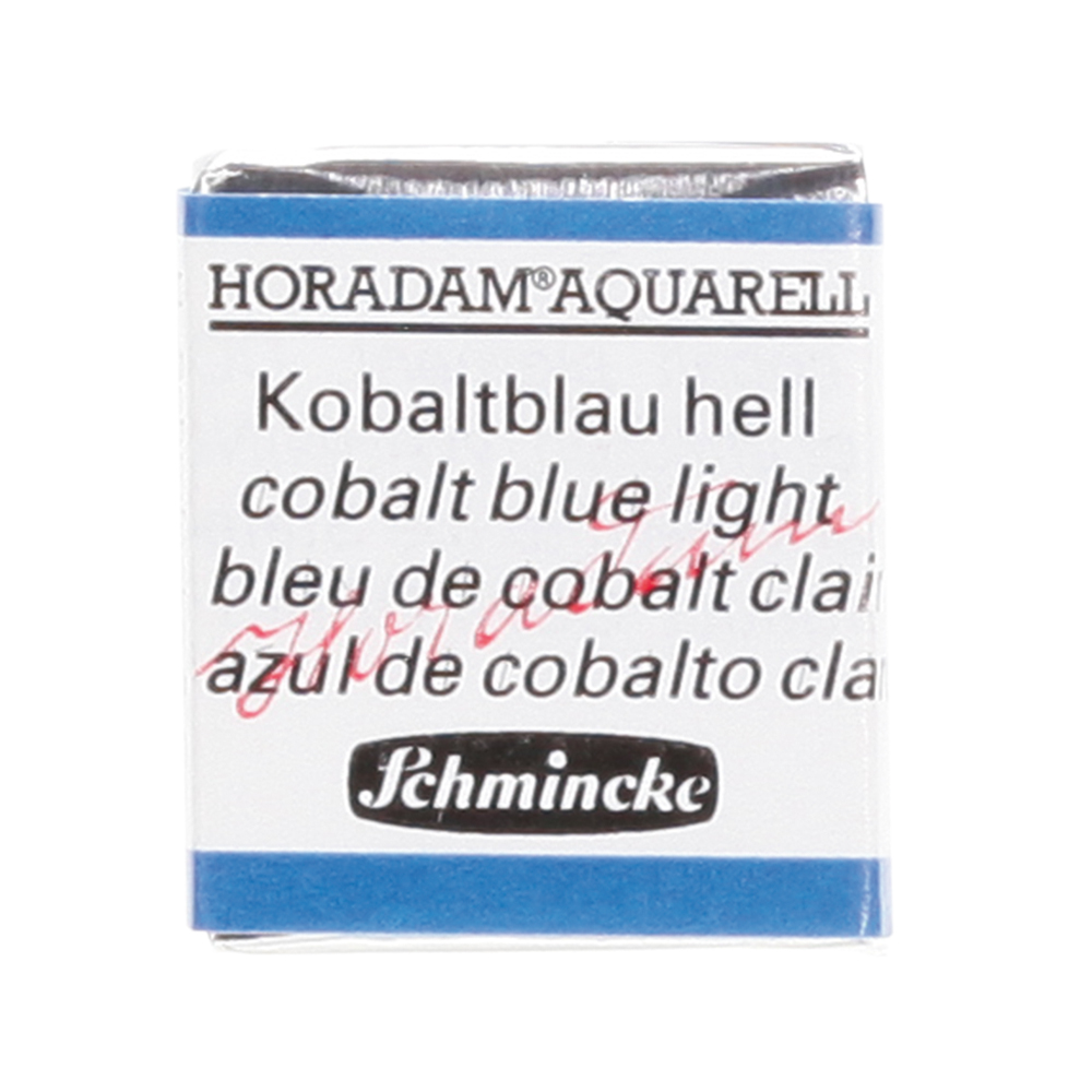 Peinture aquarelle Horadam demi-godet extra-fine 487 - Bleu de cobalt clair