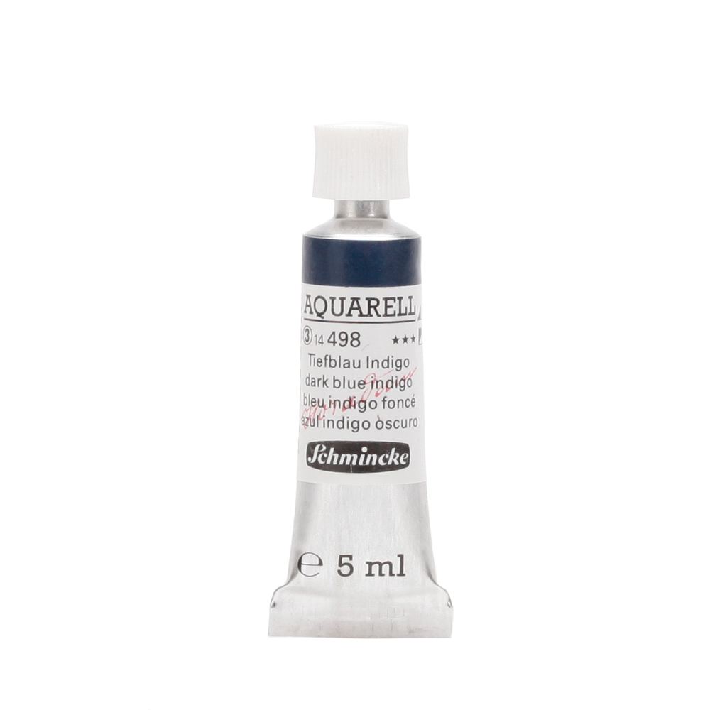 Peinture aquarelle Horadam 5 ml extra-fine 498 - Bleu indigo foncé