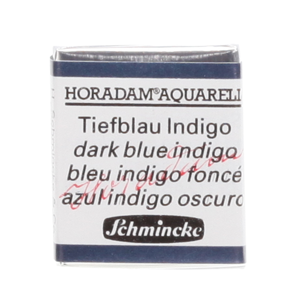 Peinture aquarelle Horadam demi-godet extra-fine 498 - Bleu indigo foncé