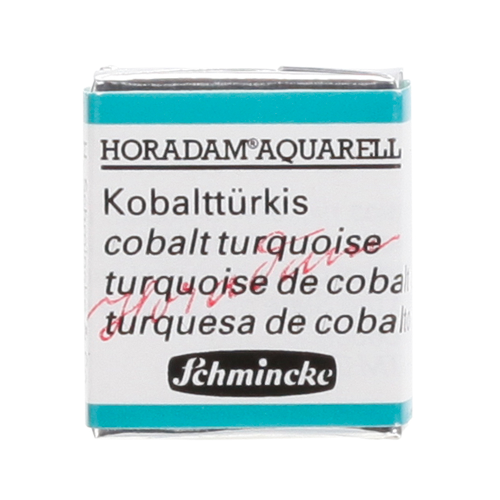 Peinture aquarelle Horadam demi-godet extra-fine 509 - Turquoise de cobalt