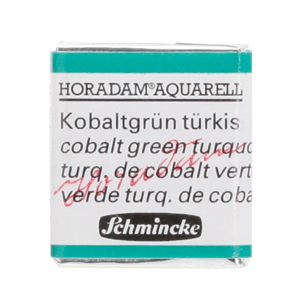 Peinture aquarelle Horadam demi-godet extra-fine 510 - Turquoise de cobalt verte