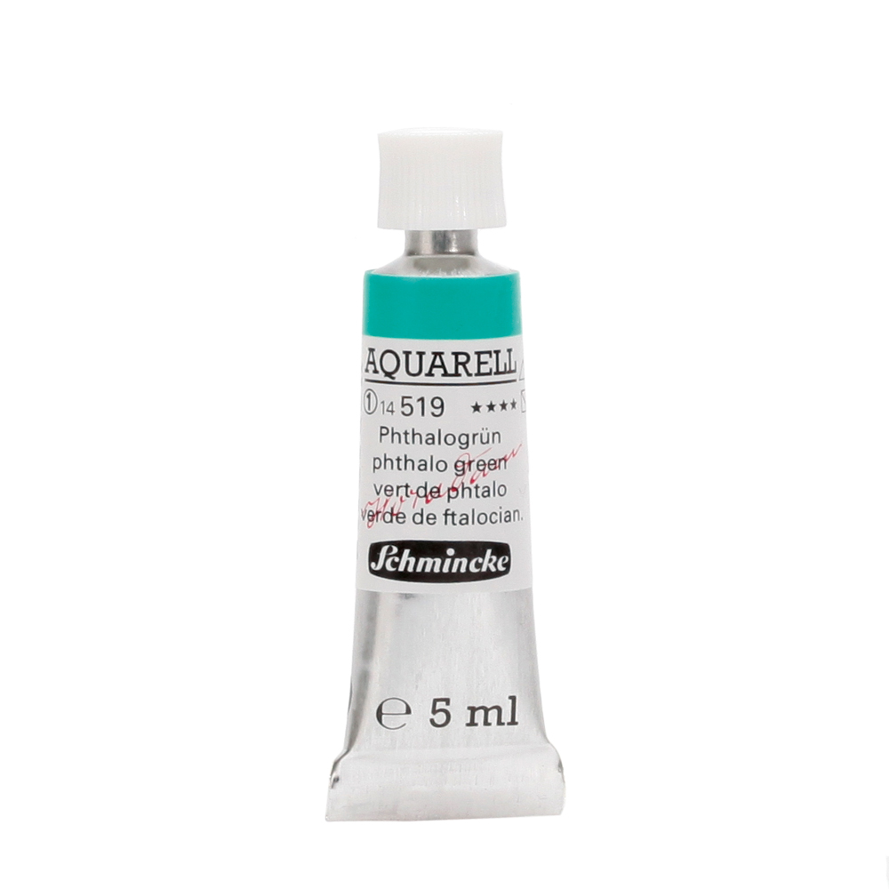 Peinture aquarelle Horadam 5 ml extra-fine 519 - Vert de phtalo