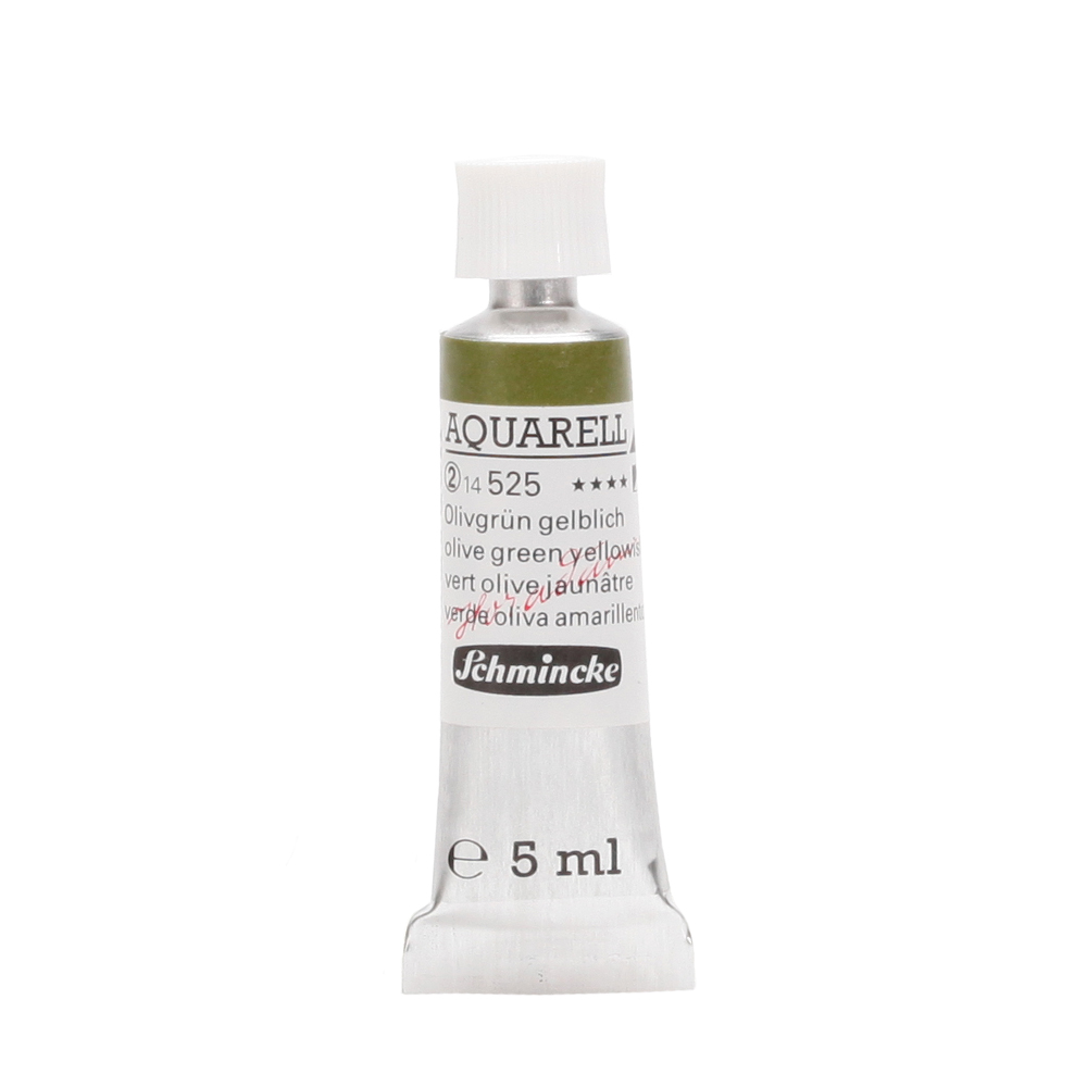 Peinture aquarelle Horadam 5 ml extra-fine 525 - Vert olive jaunâtre