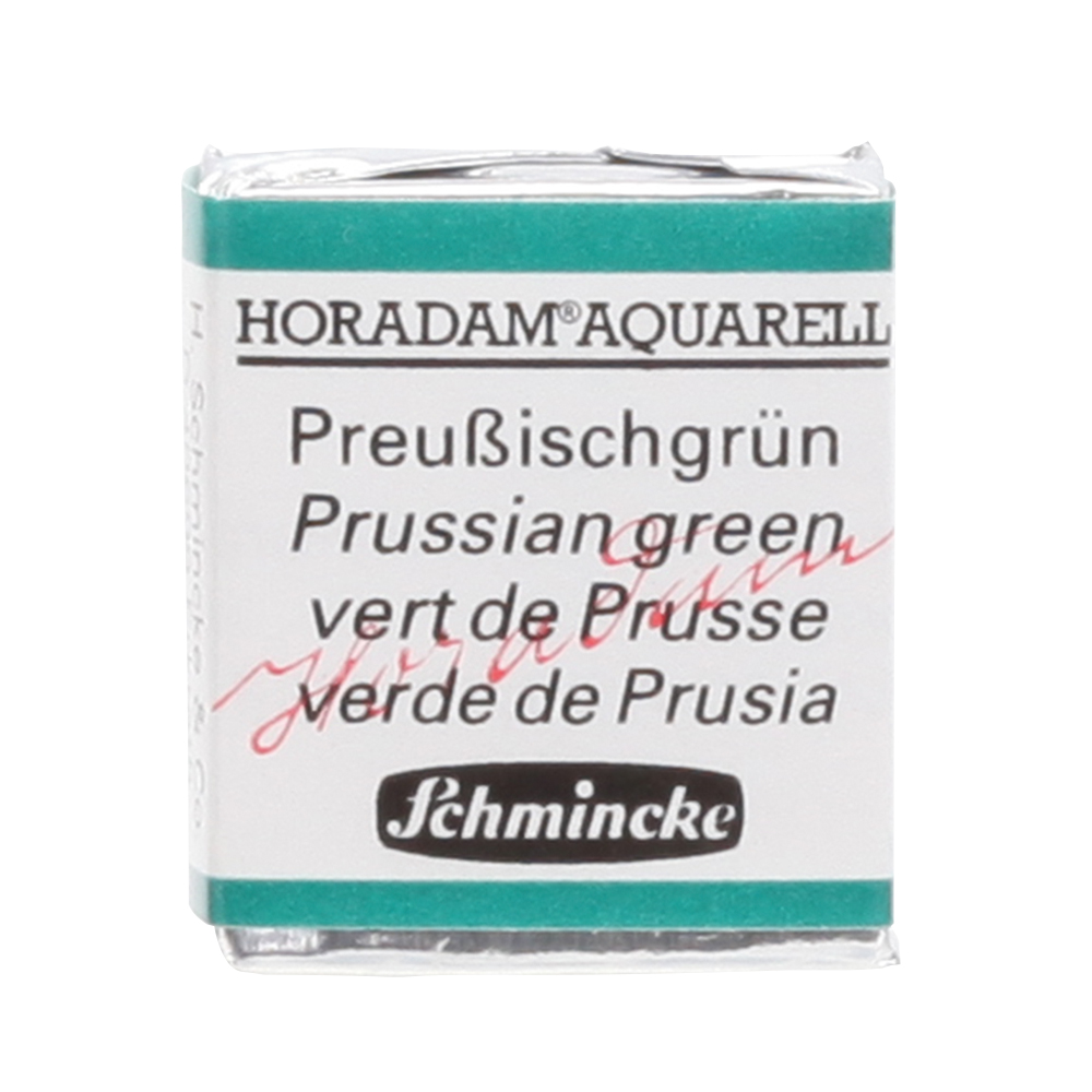 Peinture aquarelle Horadam demi-godet extra-fine 528 - Vert de Prusse