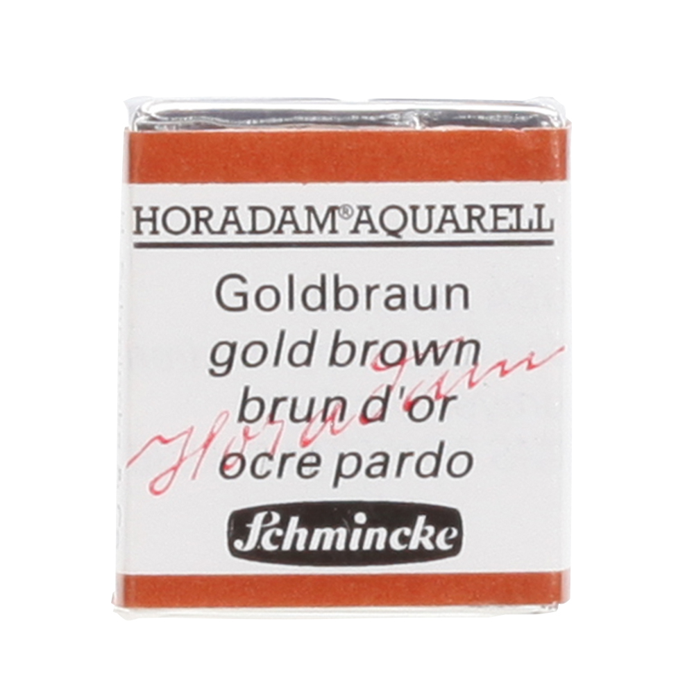 Peinture aquarelle Horadam demi-godet extra-fine 654 - Brun d'or