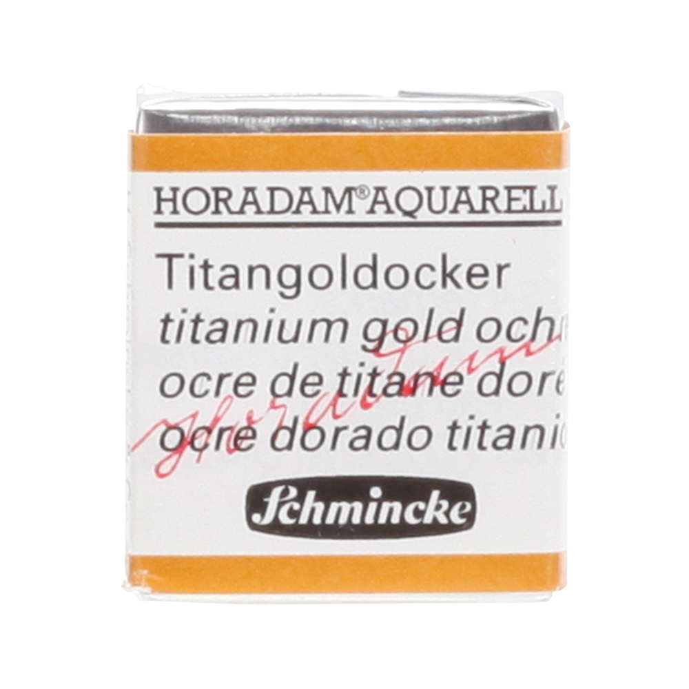 Peinture aquarelle Horadam demi-godet extra-fine 659 - Ocre de titane doré