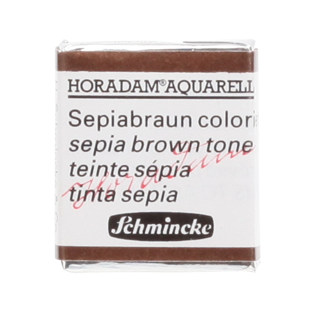 Peinture aquarelle Horadam demi-godet extra-fine 662 - Teinte sépia