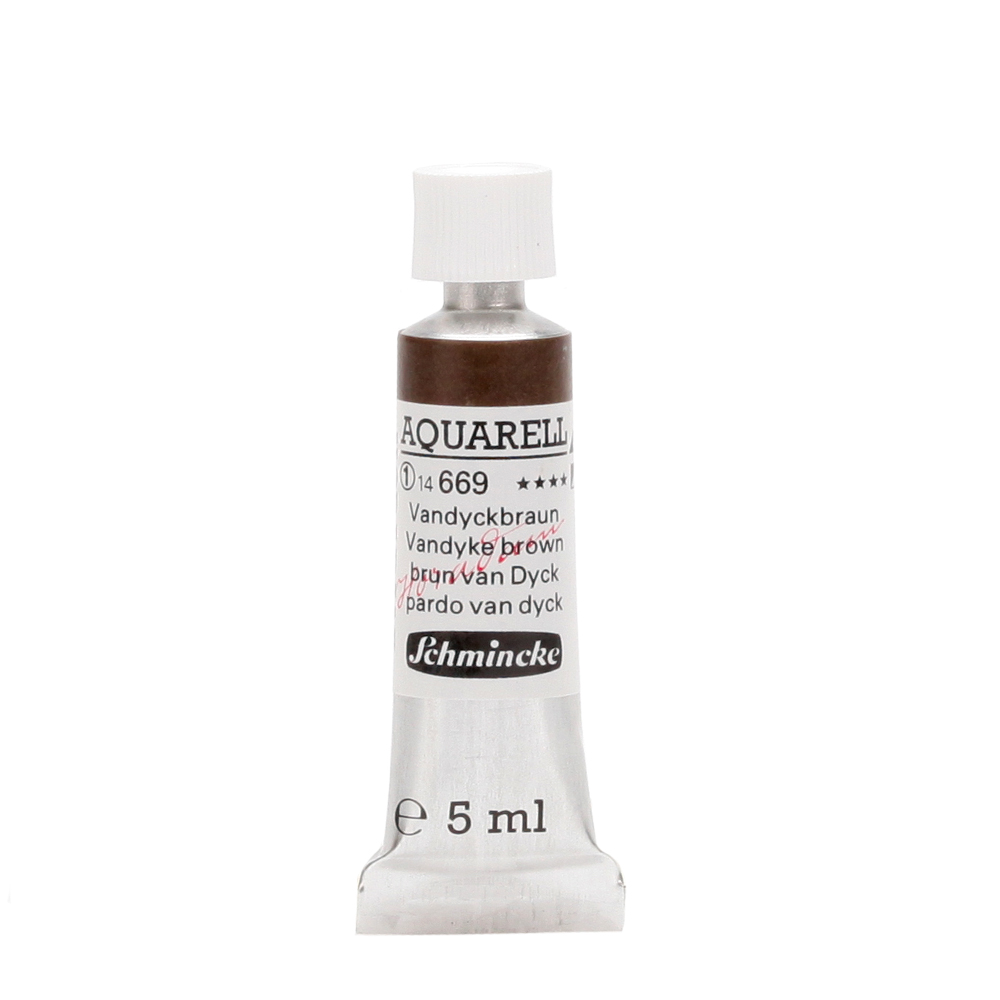 Peinture aquarelle Horadam 5 ml extra-fine 669 - Brun Van Dyck