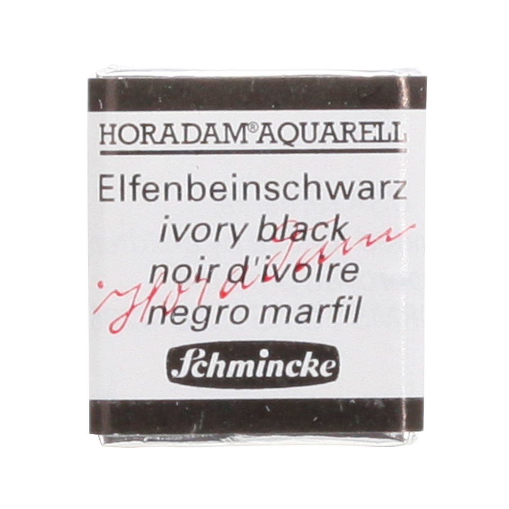 Peinture aquarelle Horadam demi-godet extra-fine 780 - Noir d'ivoire