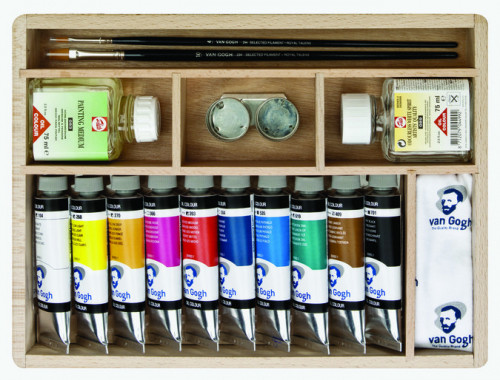 Coffret en bois de peintures à l'huile superfine Van Gogh - 10 x 40 ml