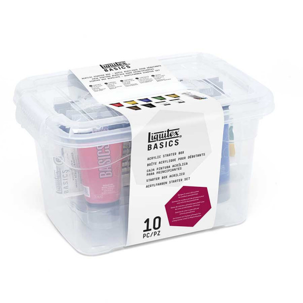 Peintures acryliques Basics - Boîte pour débutants - 9 x 75 ml