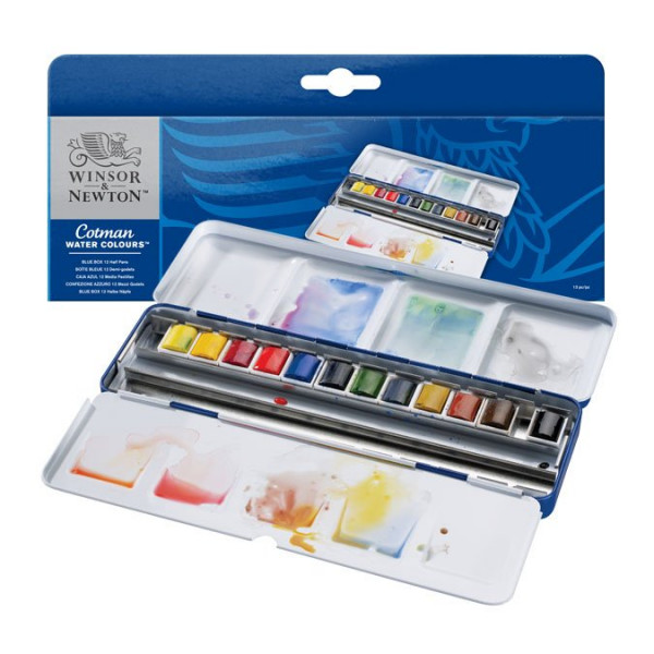 Aquarelle fine Cotman - 12 demi-godets