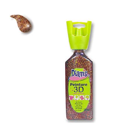 Peinture 3D Diams Pailleté - Grenat - 37 ml
