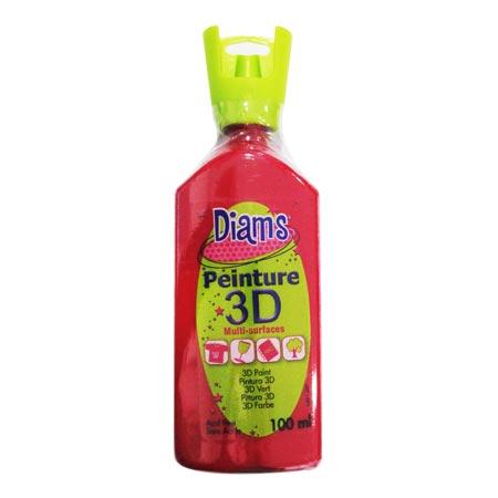 Peinture 3D Diams Brillant - Rouge Profond - 100 ml