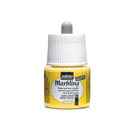 Marbling peinture - Jaune citron 45 ml - couleur 01