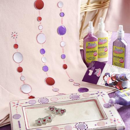 Peinture 3D Diams Pailleté - Rouge - 37 ml