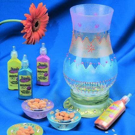 Peinture 3D Diams Pailleté - Rouge - 37 ml