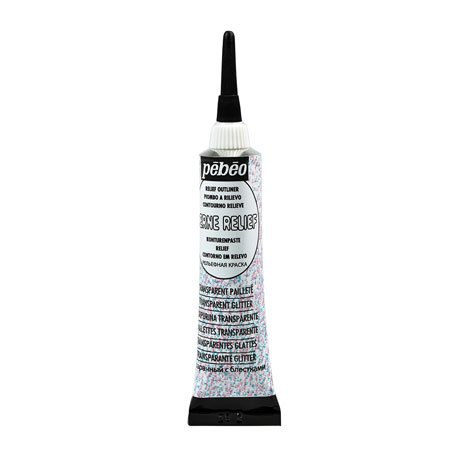 Vitrail - Cerne relief transparent pailleté - couleur 750206 - 20 ml
