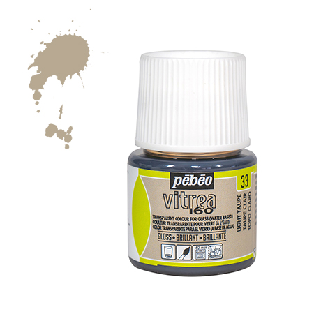 Peinture sur verre Vitrea 160 taupe clair brillant 33 - 45 ml