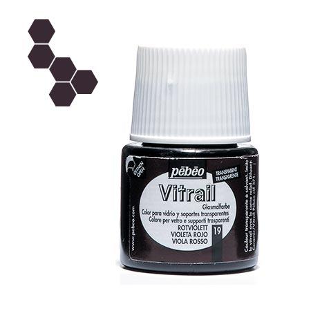 Vitrail - Transparent violet rouge 45 ml - couleur 19