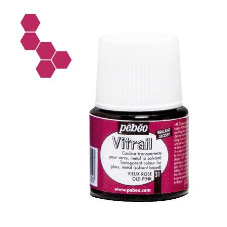 Vitrail - Brillant vieux rose 45 ml - couleur 31 - Scrapmalin