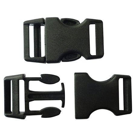 Clips plastique - noir - 15 mm - 10 pces