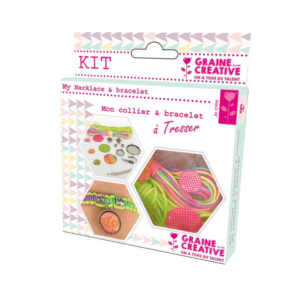 Kit de bijoux Rainbow - Mon collier & bracelet à Tresser