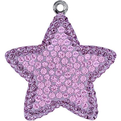 Pendentif pavé étoile 67422 - 14 mm - Amethyst