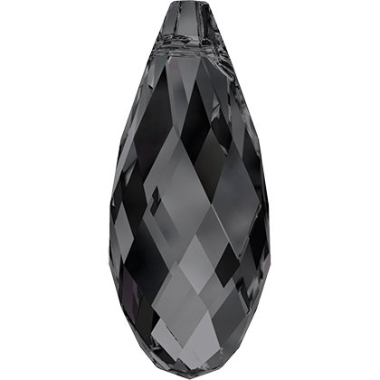 Pendentif briolette 6010 - 13 mm - Crystal Silver Night