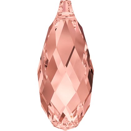 Pendentif briolette 6010 - 13 mm - Rose Peach