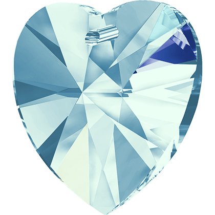 Pendentif cœur Xilion 6228 - 14 mm - Aquamarine Aurore Boreale