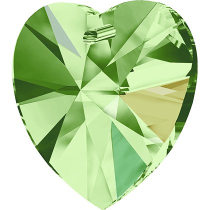 Pendentif cœur Xilion 6228 - 14 mm - Peridot Aurore Boreale