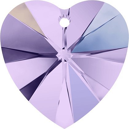 Pendentif cœur Xilion 6228 - 14 mm - Violet Aurore Boreale