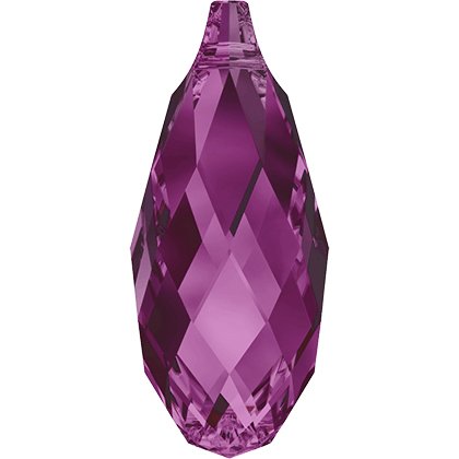 Pendentif briolette 6010 - 13 mm - Fuchsia