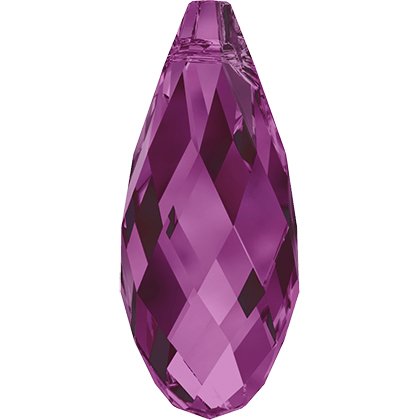 Pendentif briolette 6010 - 13 mm - Fuchsia