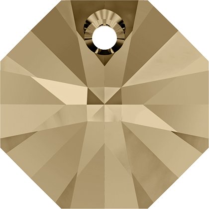 Pendentif octogonal 6401 - 12 mm - Crystal Golden Shadow