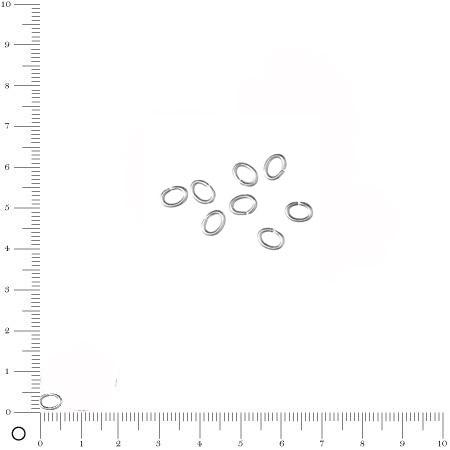 Anneaux ovales - 5,2 x 3,7 mm - Argenté vieilli - lot de 25