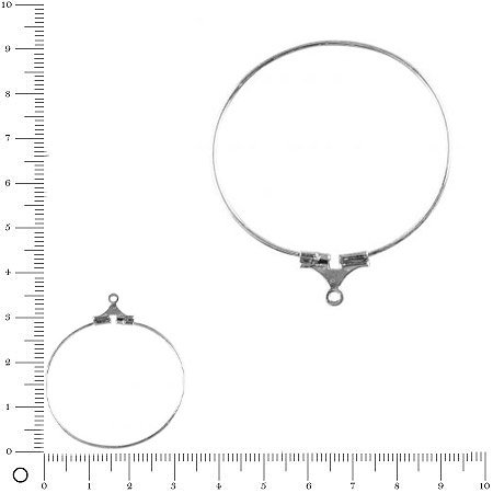 Créoles - argenté - 3 cm - 2 pcs